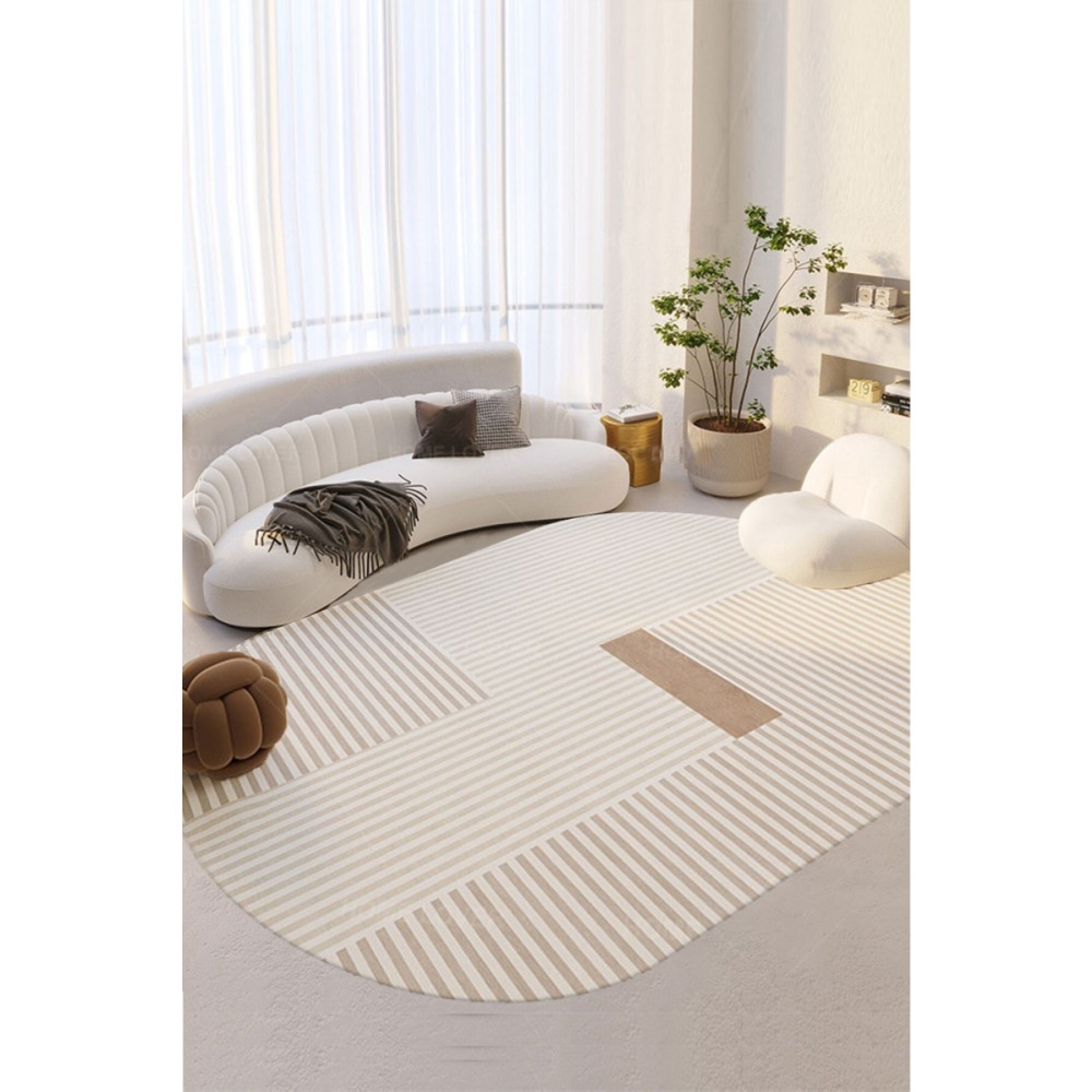 Decomia Home Dijital Kaymaz Yıkanabilir Modern Çizgili Salon Halısı Mutfak Halısı Koridor Halısı Halı Yolluk 100 x 250 Beden Kilim Fiyatı