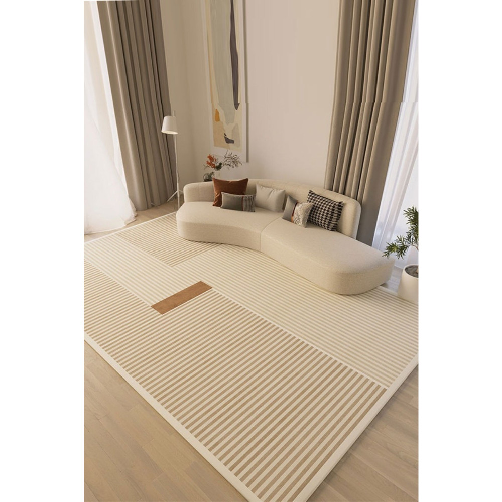 Decomia Home Dijital Kaymaz Yıkanabilir Modern Çizgili Salon Halısı Mutfak Halısı Koridor Halısı Halı Yolluk 4157 140 x 200 Beden Kilim Fiyatı