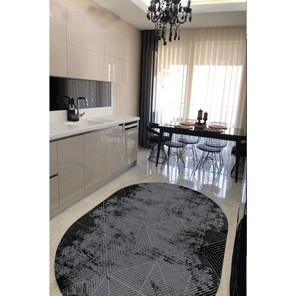 Decomia Home Dijital Kaymaz Yıkanabilir Modern Salon Halısı Mutfak Halısı Koridor Halısı Oval Halı Yolluk-d1185 80 x 300 Beden Kilim Fiyatı