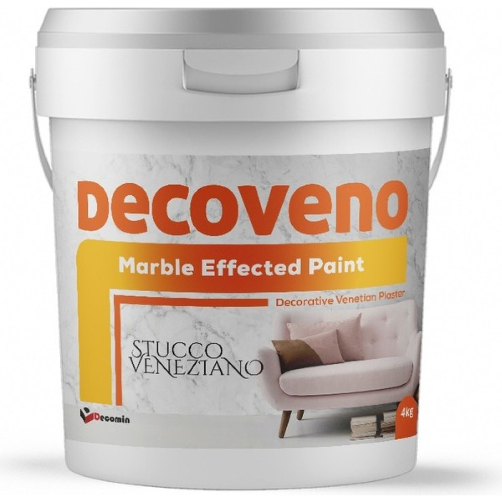 Decomin Decominboya-Decomin Decoveno Mermer Efektli Dekorasyon Boyası Beyaz (20 Kg) - 20 kg Boyalar Fiyatı