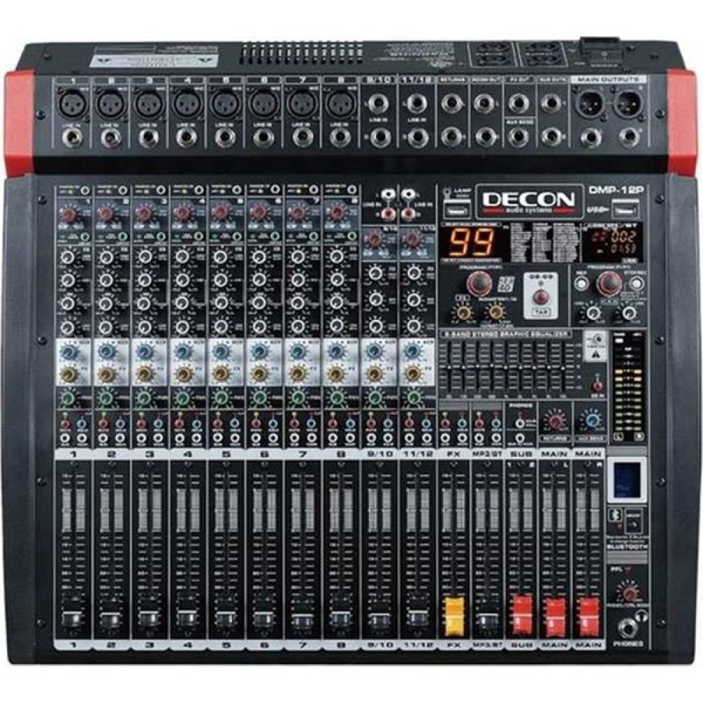 Decon DM-12P 12 Kanal 1300W Power Mikser Stüdyo ve Sahne Ekipmanları Fiyatı