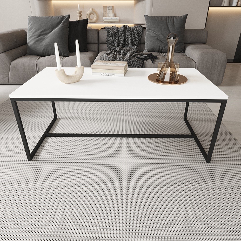 Deconode Alpine Orta Sehpa - SİYAH-BEYAZ Orta Sehpa Fiyatı