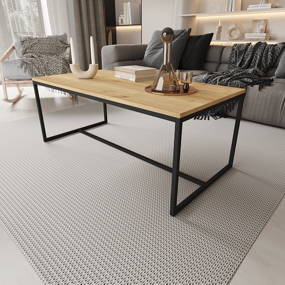 Deconode Alpine Orta Sehpa - SİYAH-ÇAM Orta Sehpa Fiyatı
