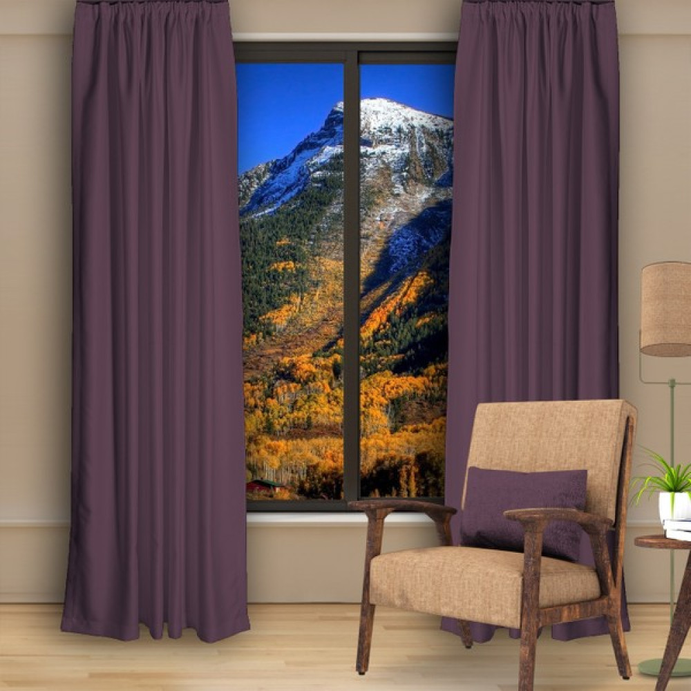 Decoperde Blackout (Karartma) Fon Perde-Güneşlik Pilesiz Extraforlu Düz Dikim A.mürdüm - Mürdüm - 100 x 230 cm Fon Perde Fiyatı