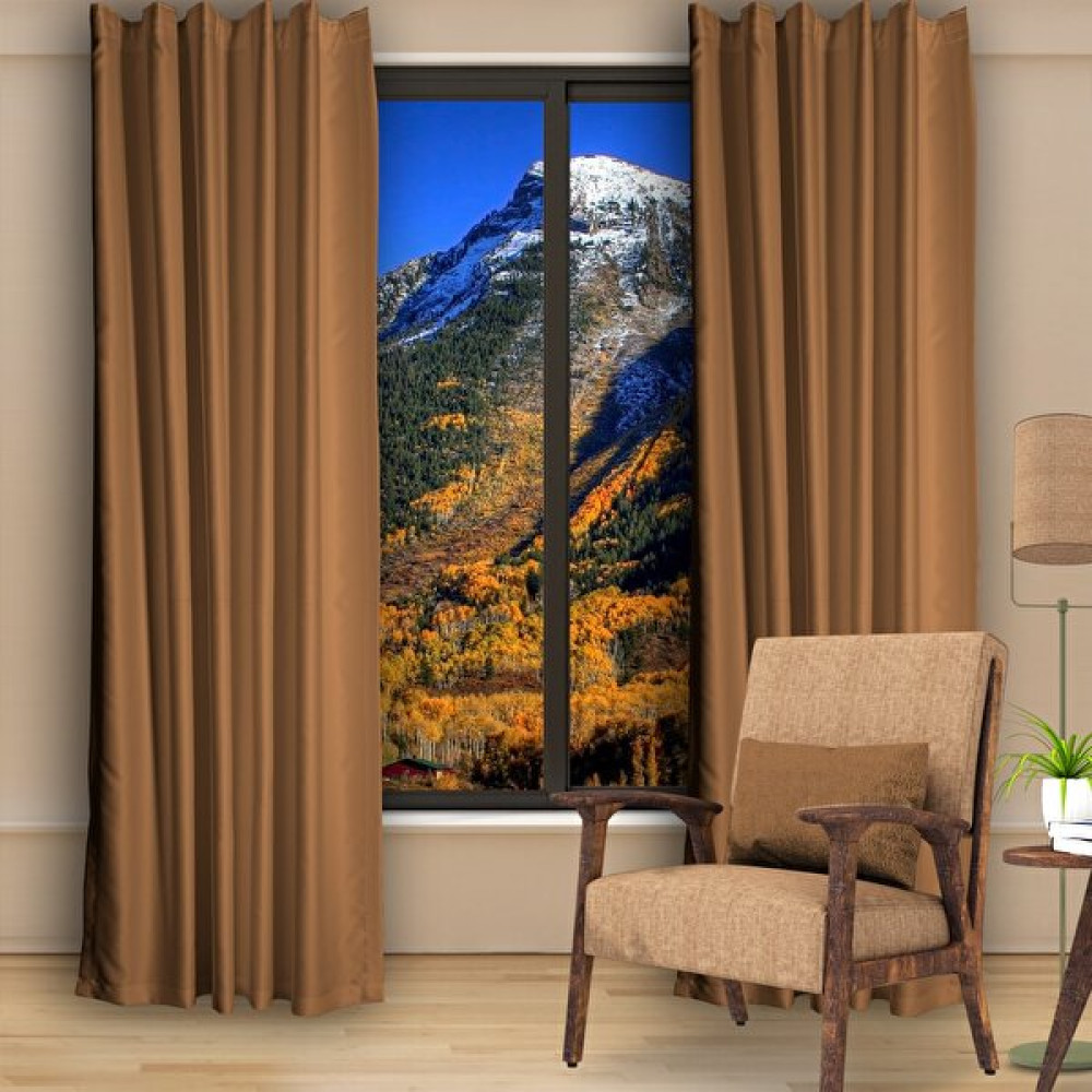Decoperde Blackout (Karartma) Fon Perde-Güneşlik Pilesiz Extraforlu Düz Dikim Camel - 100 x 250 cm Fon Perde Fiyatı