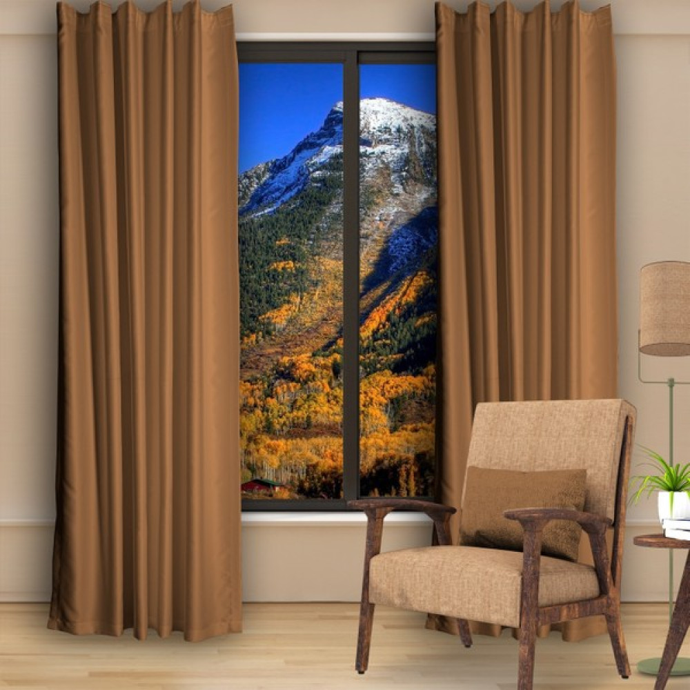 Decoperde Blackout (Karartma) Fon Perde-Güneşlik Pilesiz Extraforlu Düz Dikim Camel - 200 x 250 cm Fon Perde Fiyatı