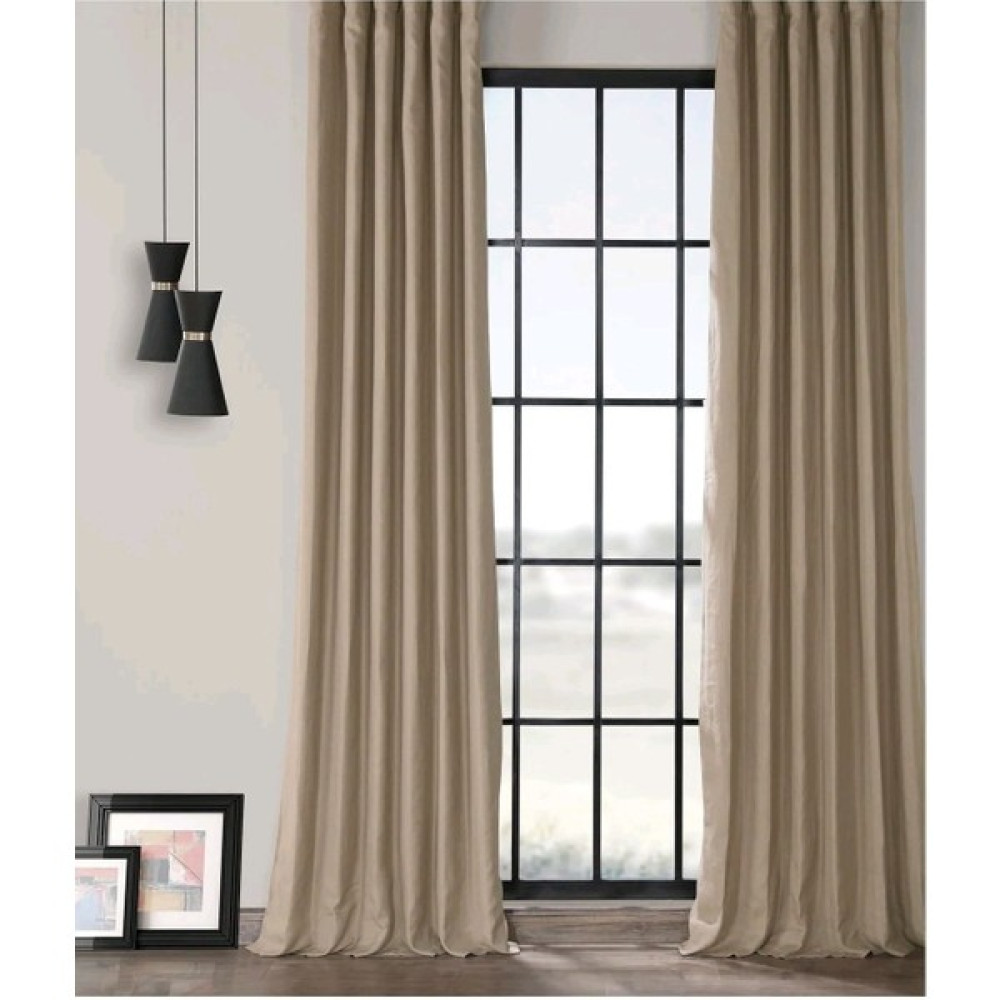 Decoperde Blackout (Karartma) Fon Perde-Güneşlik Pilesiz Extraforlu Düz Dikim Kum Beji - 150 x 230 cm Fon Perde Fiyatı