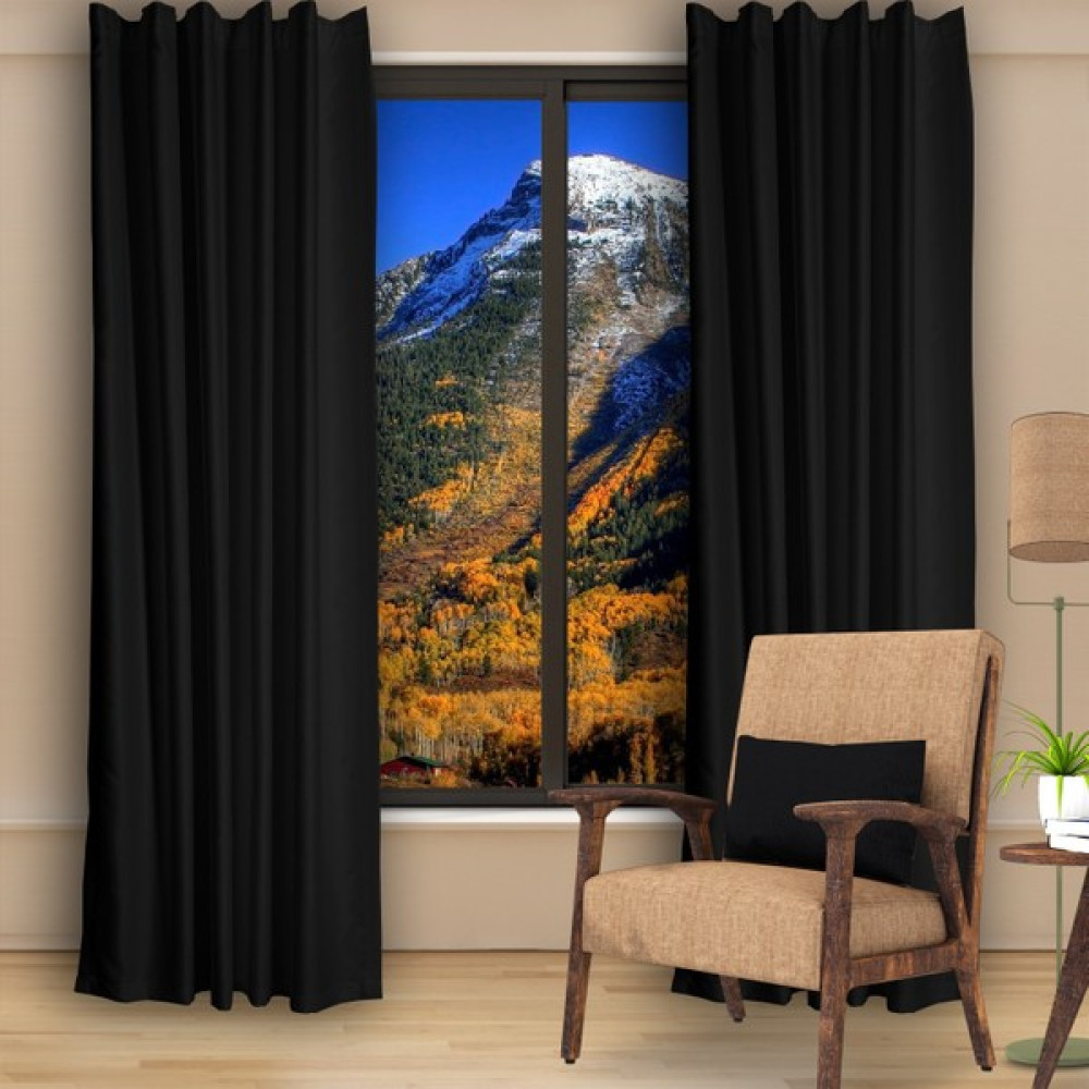 Decoperde Blackout (Karartma) Fon Perde-Güneşlik Pilesiz Extraforlu Düz Dikim Siyah - 120 x 210 cm Fon Perde Fiyatı