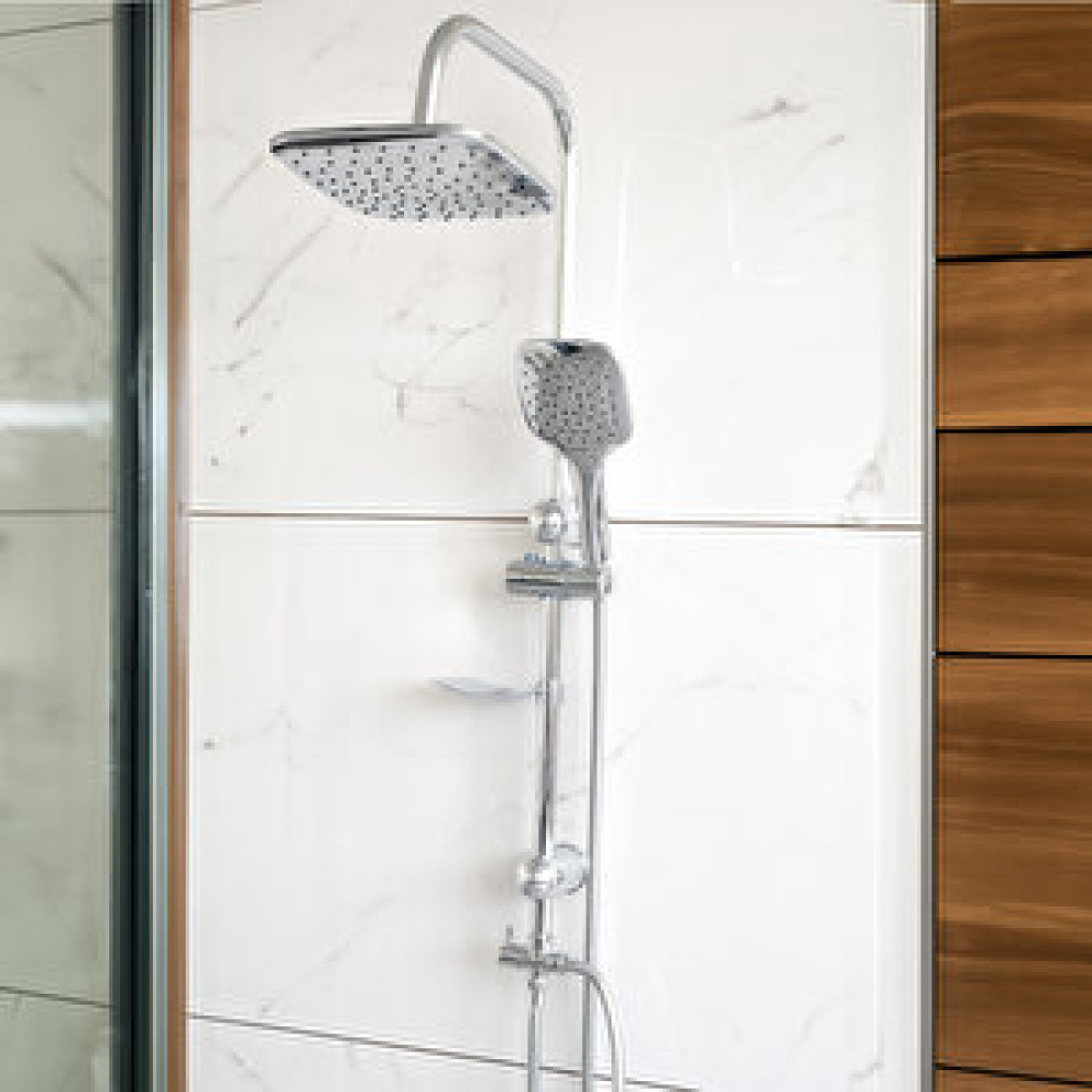 Decordem Banora Lux Oval Duş Sistemi, 2 Fonksiyon El Duşu Takımı, Paslanmaz Çelik, Standart Sabunluk, Krom Bataryalar & Musluklar Fiyatı