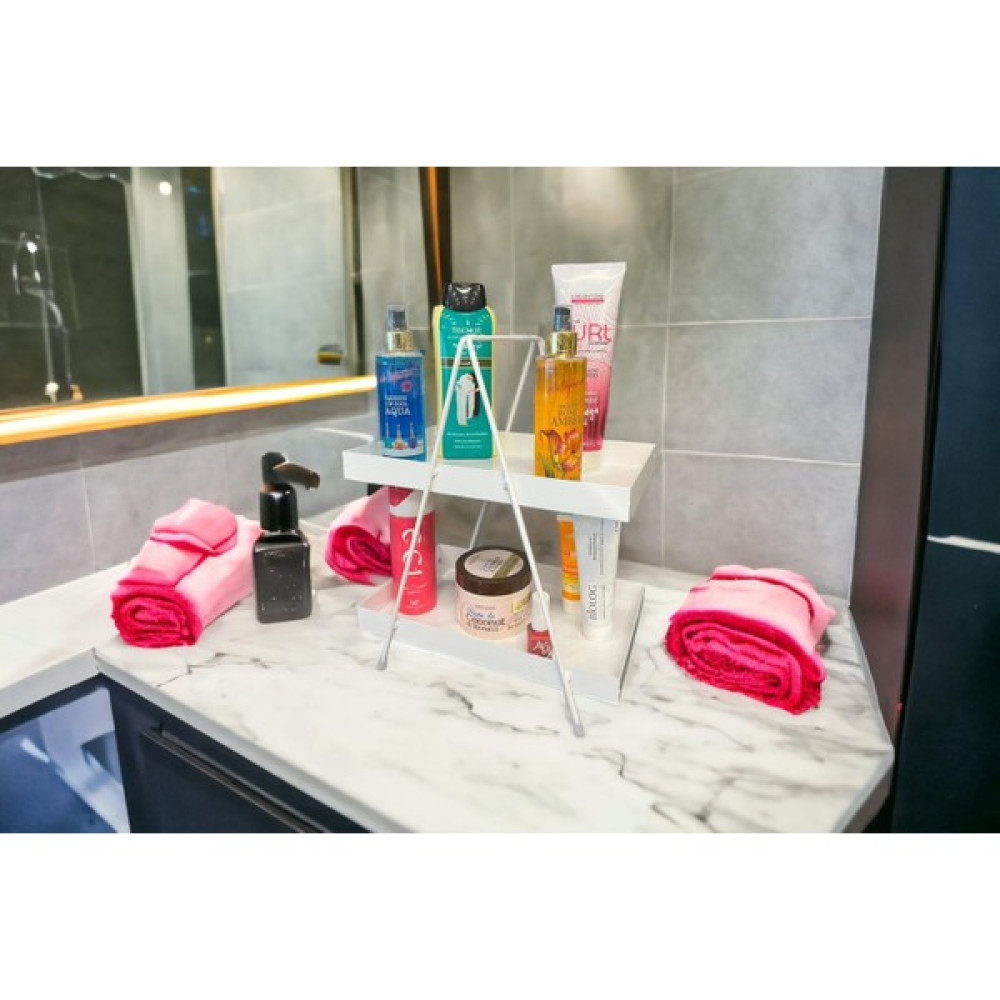 Decorelax 2 Katlı Beyaz Metal Banyo Ve Mutfak Rafı Model 1 Duvar Rafı Fiyatı