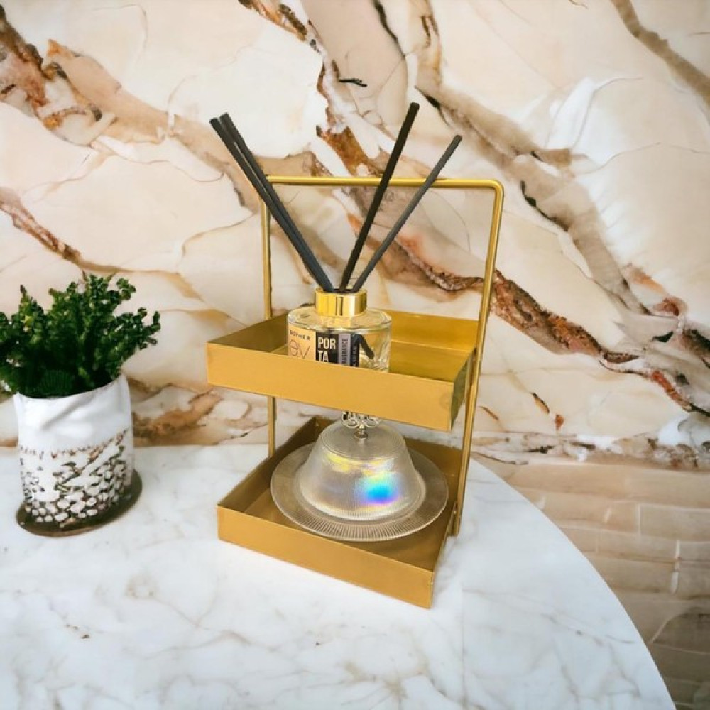 Decorelax 20x20 Bakır Eskitme Tezgahüstü Mutfak ve Banyo Iki Katlı Organizer Saklama Kapları Fiyatı