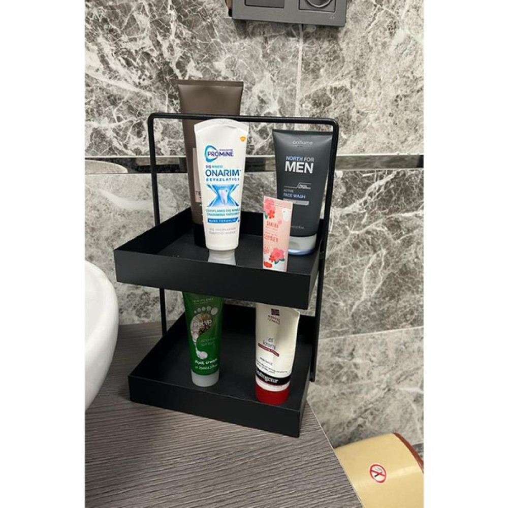 Decorelax 20x20 Siyah Tezgahüstü Mutfak ve Banyo Iki Katlı Organizer Eşya Saklama / Düzenleme Fiyatı