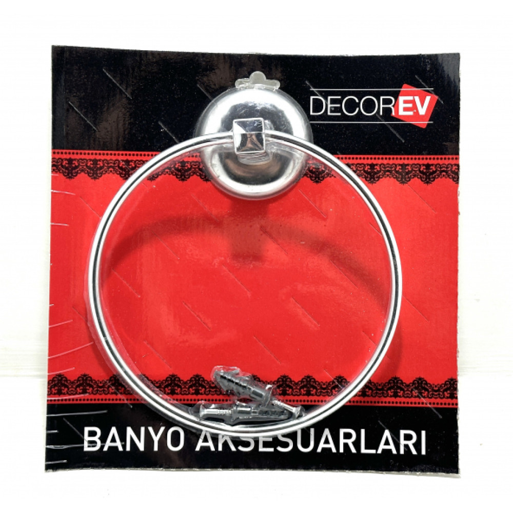 Decorev Havluluk Oval Yuvarlak Halka Banyo Havlu Askisi Duvara Monteli El / Yüz Havlusu Fiyatı