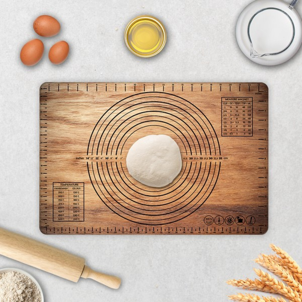 Decorita Ahşap Görünümlü | Cam Hamur Açma Matı | 40cm x 60cm Mutfak Gereçleri Fiyatı