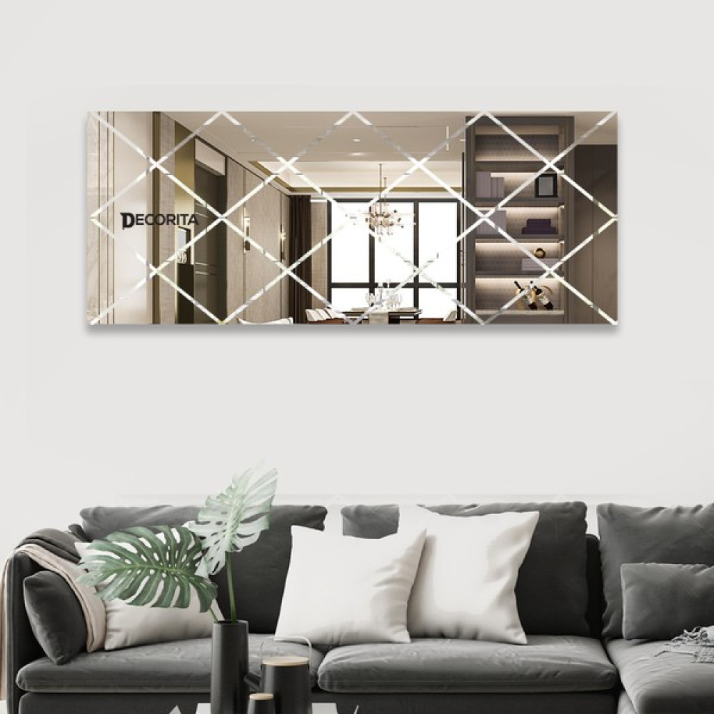 Decorita Ayna - Baklava Desenli Ayna - 130CM x 50CM - Beyaz Ayna Fiyatı