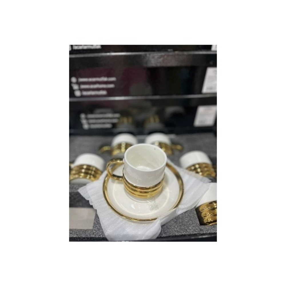 Decorland Gold Detaylı 6'lı Porselen Kahve Fincan Seti Fincan / Bardak / Kahve Takımı Fiyatı