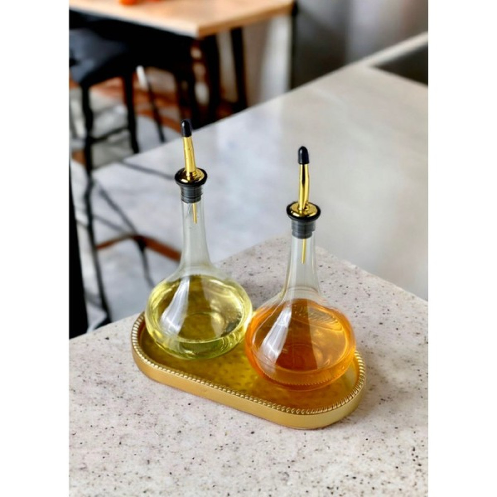Decorland Manor Borosilikat Cam 600ML Silindir Yağdanlık [goldmetal Tıpalı] (Ikili Set) - 600 ml Mutfak Gereçleri Fiyatı