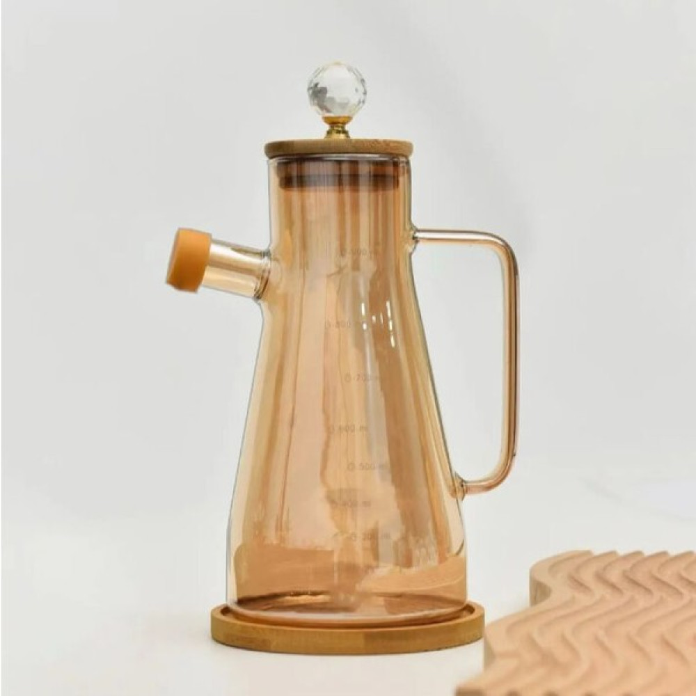 Decorland Tekli Kristal Taşlı Bambu Altlıklı Borosilikat Cam Yağlık Sirkelik - 900 ml Mutfak Gereçleri Fiyatı
