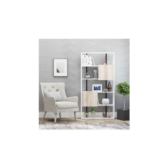 Decormet Calba Beyaz Beyaz Kitaplık