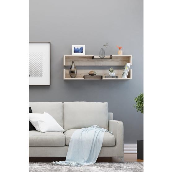 Decormet Manolya Patara Açık Kahverengi Duvar Rafı