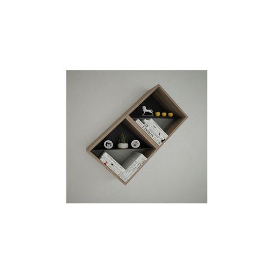 Decormet Petunya 2 Patara Açık Kahverengi Kitaplık