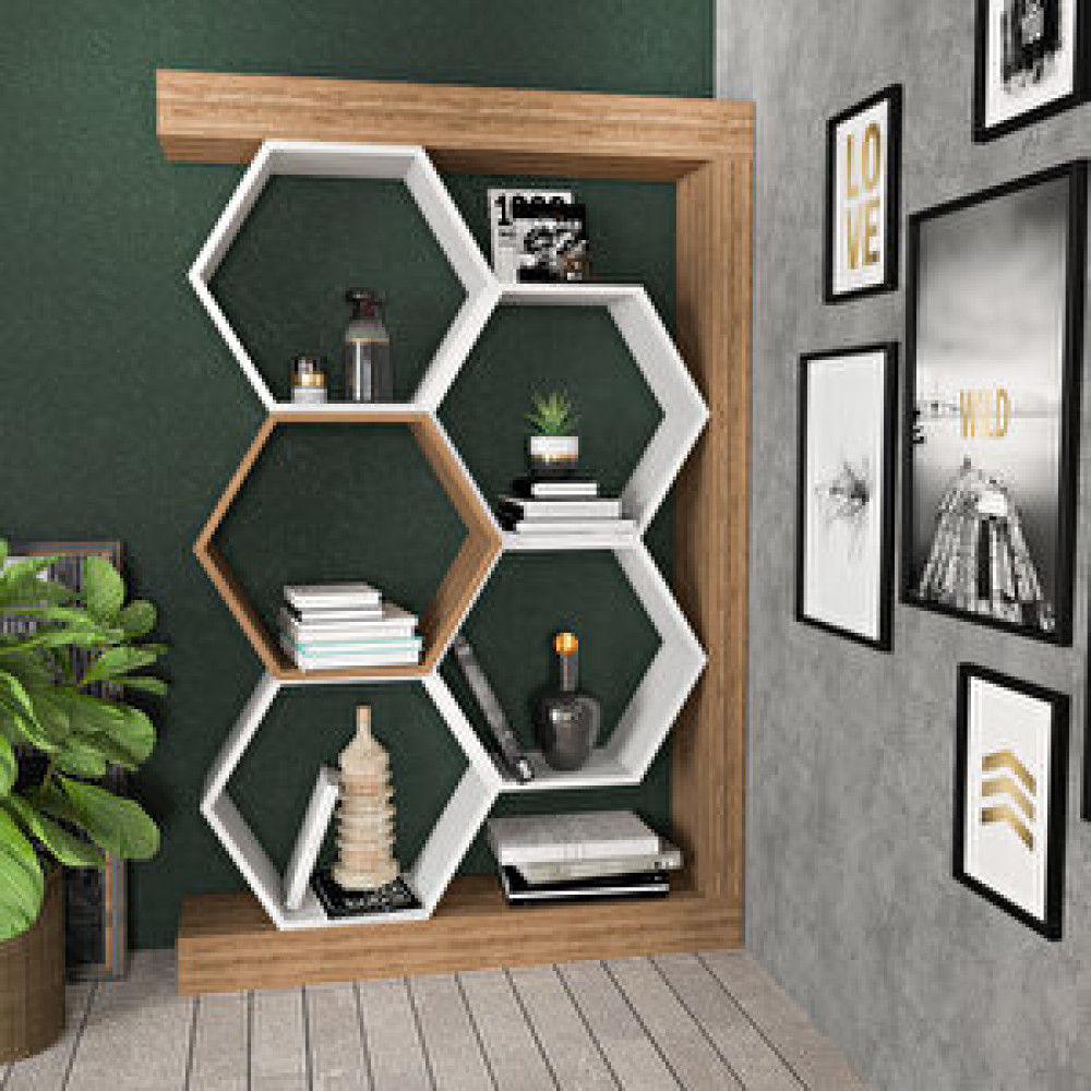 Decorotika Decoroti̇ka Artemi̇s Ki̇taplik Cevi̇z Beyaz Kitaplık Fiyatı