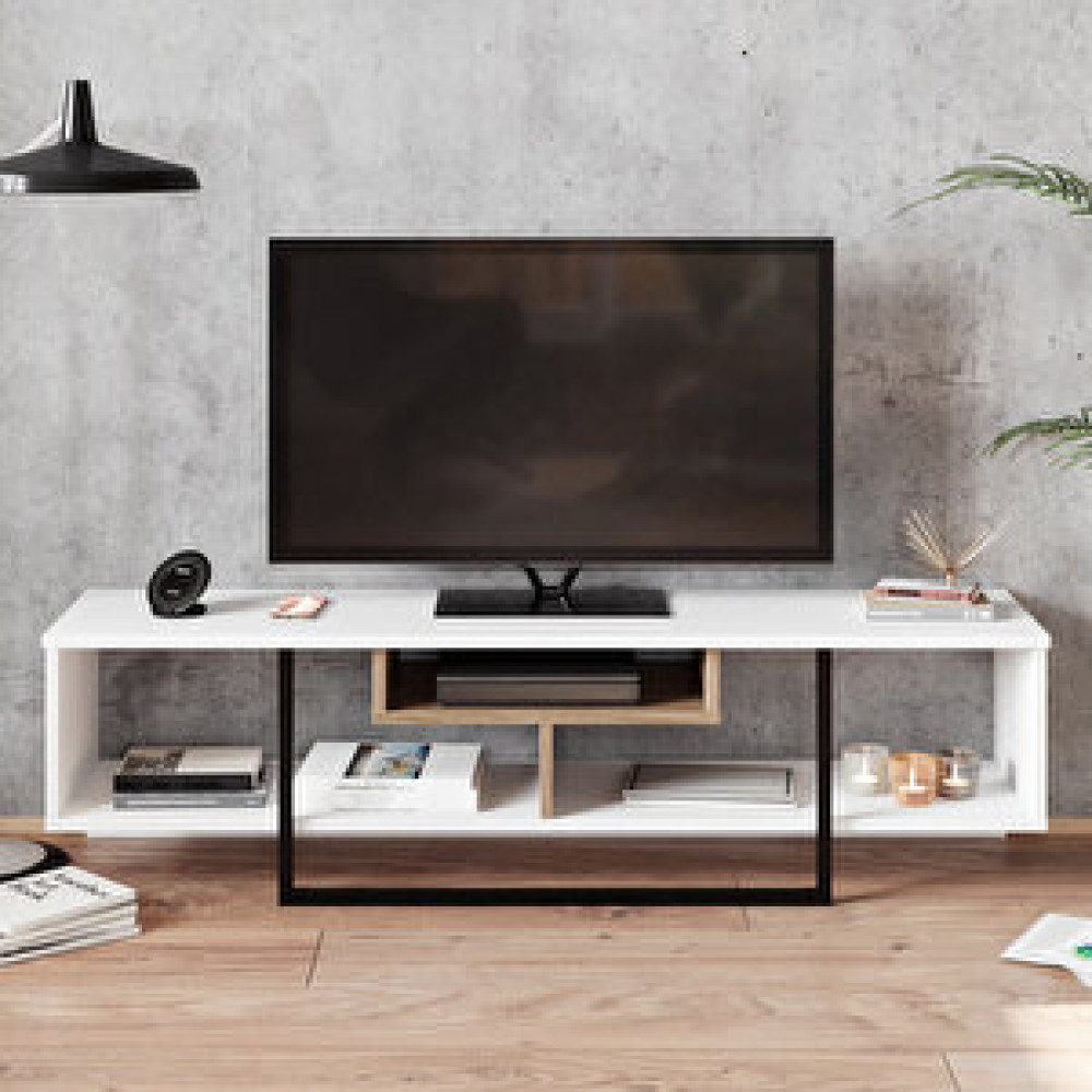 Decorotika Decoroti̇ka Asal Tv Üni̇tesi̇ 150 Cm Beyaz Ud Si̇yah Tv Ünitesi / Sehpası Fiyatı
