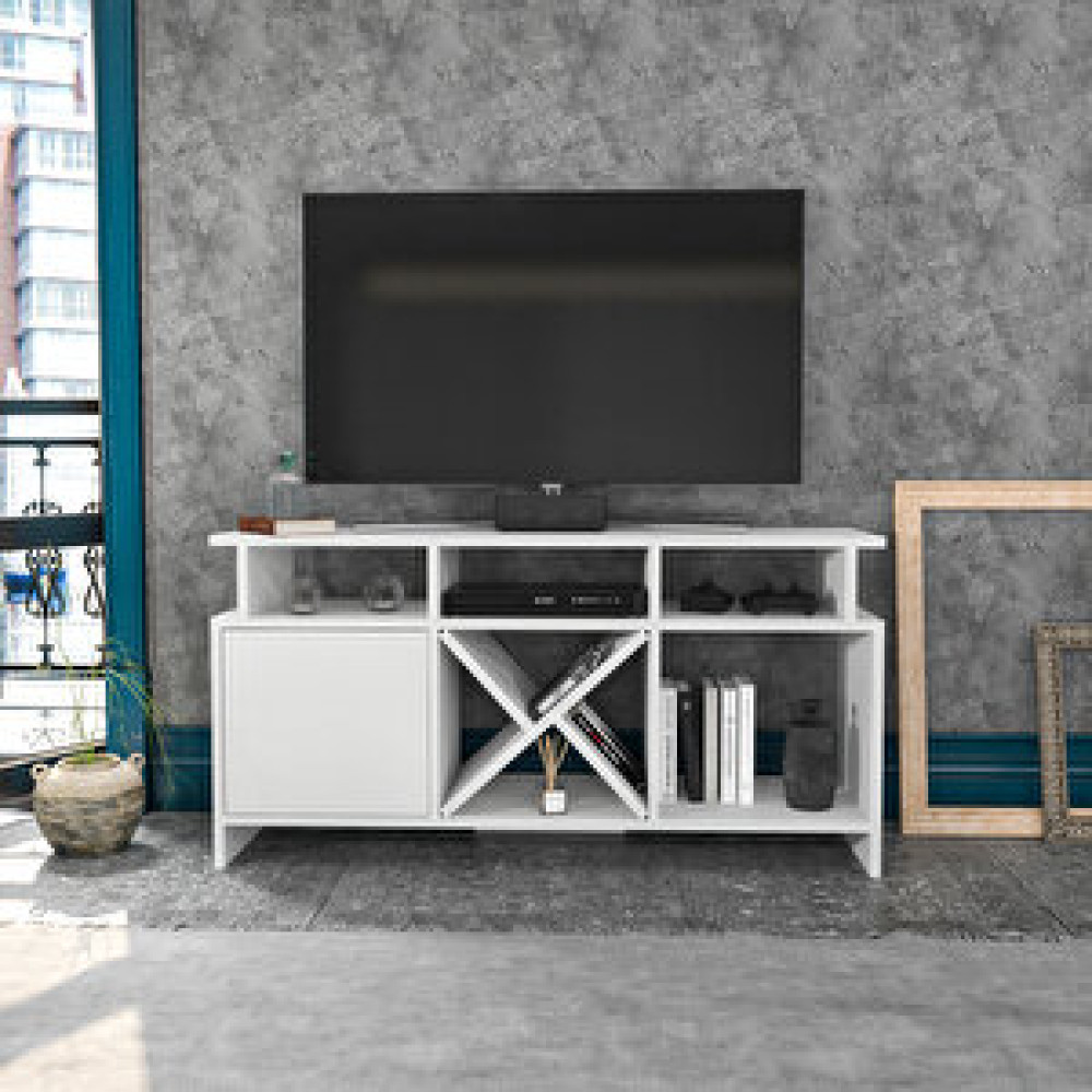 Decorotika Decoroti̇ka Auburn Tv Üni̇tesi̇ Beyaz Tv Ünitesi / Sehpası Fiyatı