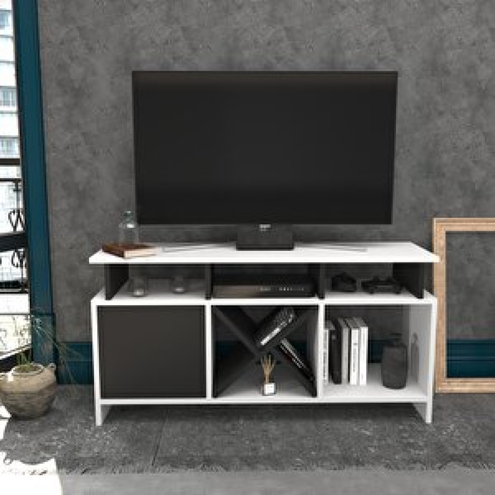 Decorotika Decoroti̇ka Auburn Tv Üni̇tesi̇ Beyaz Antrasi̇t Tv Ünitesi / Sehpası Fiyatı