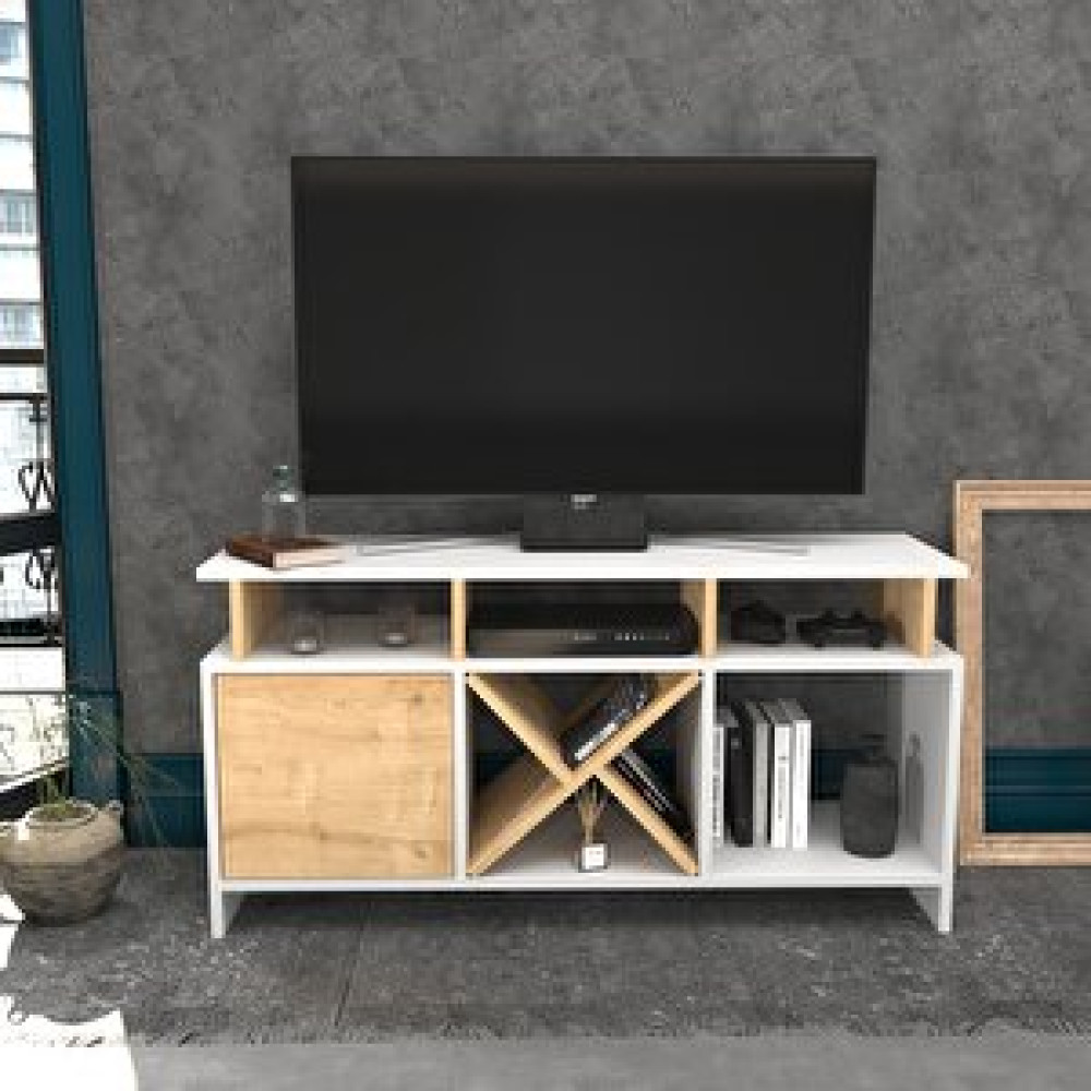 Decorotika Decoroti̇ka Auburn Tv Üni̇tesi̇ Beyaz Safi̇rmeşe Tv Ünitesi / Sehpası Fiyatı