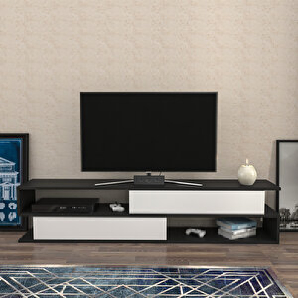 Decorotika Decoroti̇ka Cortez Tv Üni̇tesi̇ Antrasi̇t Beyaz Tv Ünitesi / Sehpası Fiyatı