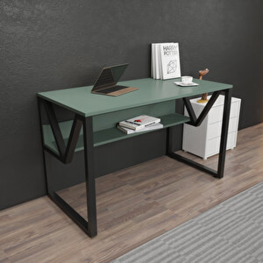 Decorotika Decoroti̇ka Lona Çalişma Masasi Si̇lva Si̇yah Metal Bilgisayar Masası Fiyatı