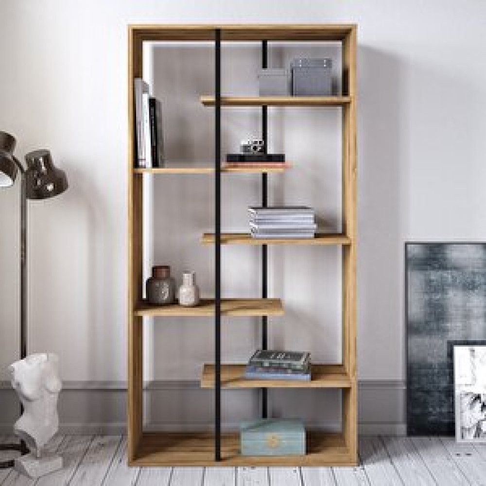 Decorotika Decoroti̇ka Presto Ki̇taplik Cevi̇z Si̇yah Kitaplık Fiyatı