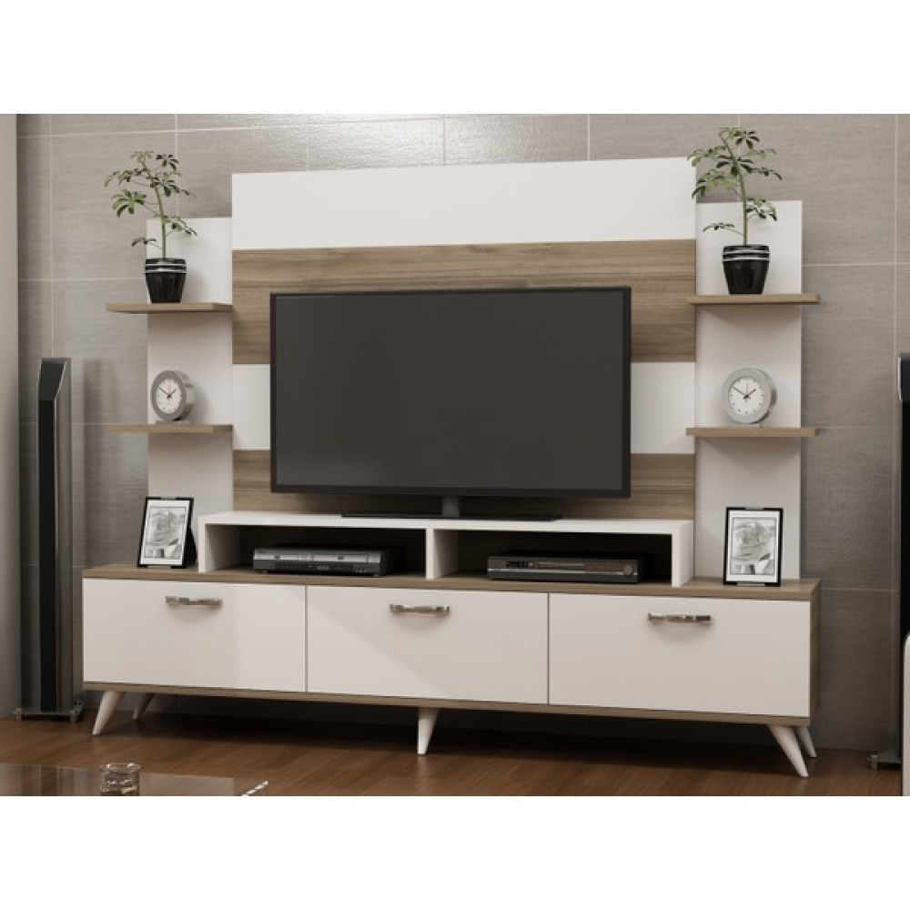 Decorotika Diana Tv Ünitesi Beyaz Ceviz Tv Ünitesi / Sehpası Fiyatı