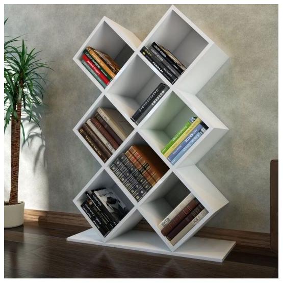 Decorotika Kumsal Beyaz Kitaplık