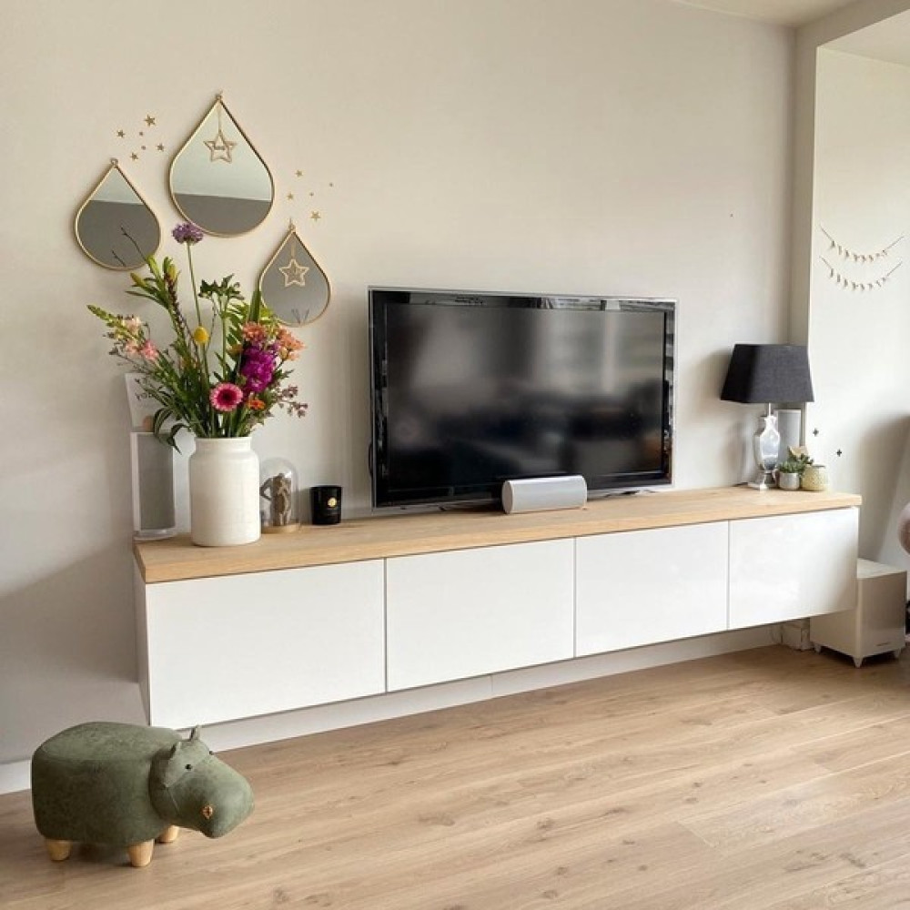 Decoroys Joseph Tv Ünitesi - Beyaz - Meşe Tv Ünitesi / Sehpası Fiyatı