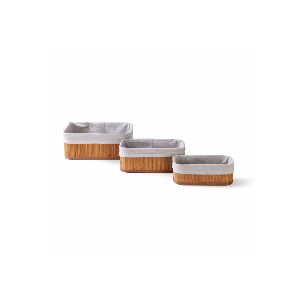 DECOSTYLE Deco&style Bambu 3lü Sepet - Bej Sepet Fiyatı