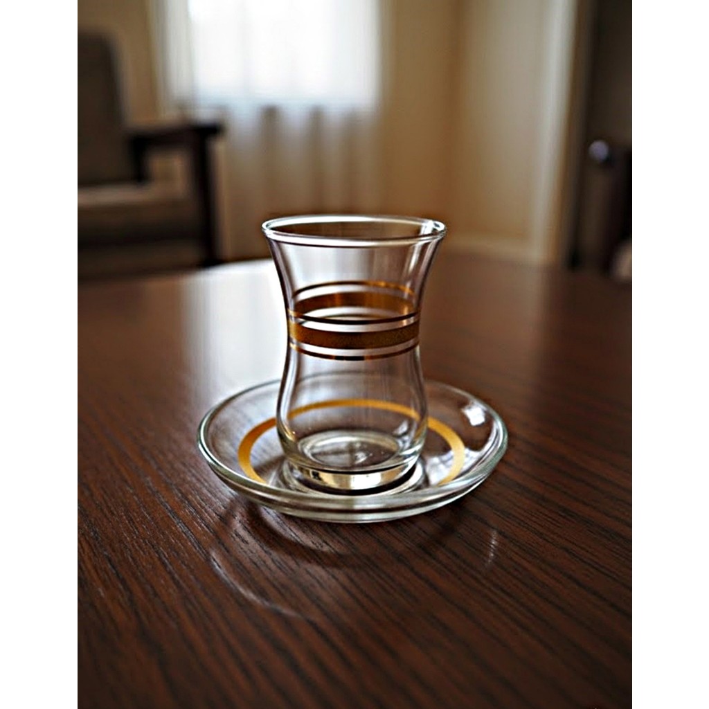 Decostyle Eleven Mat Gold 42021 Üsküdar Çay Takımı 12 Parça Ürün Paşabahçe - Beyaz - Gold - 200 CC Çay / Çaydanlık Setleri Fiyatı