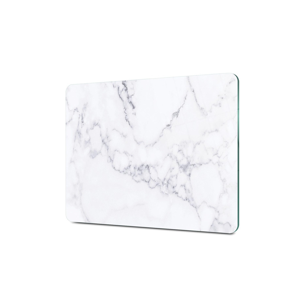 Decovetro Cam Kesme Tahtası Ve Sunum Tablası | Beyaz Mermer Görünümlü | 30cm X 40cm Kesme Tahtaları / Kesim Tablaları Fiyatı