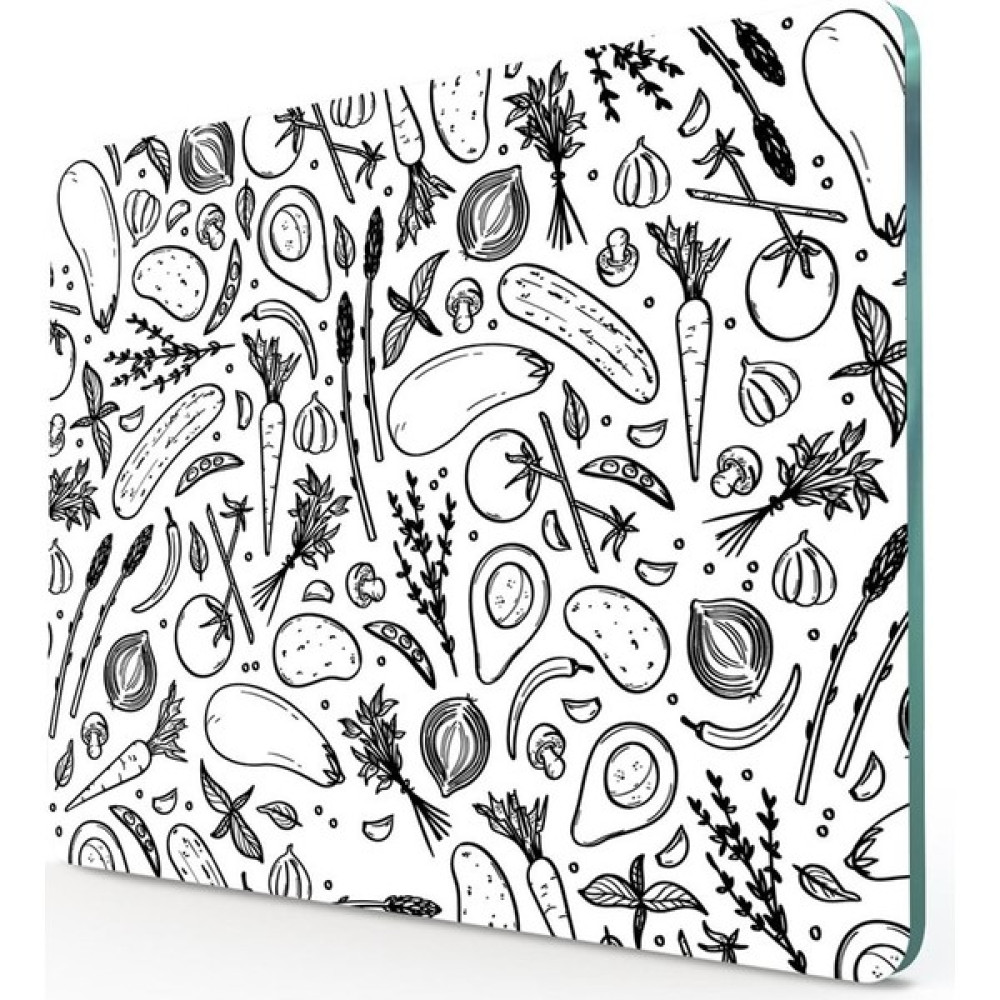 Decovetro Cam Kesme Tahtası ve Sunum Tablası Karışık Sebze Desenli - 30 x 40 cm Kesme Tahtaları / Kesim Tablaları Fiyatı