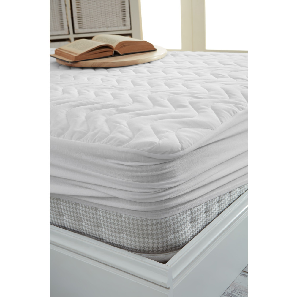 Decovilla Kapitone Fitted Full Kenar Su Sıvı Geçirmez Yatak Koruyucu Alez Çarşaf Beyaz 160 x 200 Beden Alez / Yatak Koruyucu Fiyatı