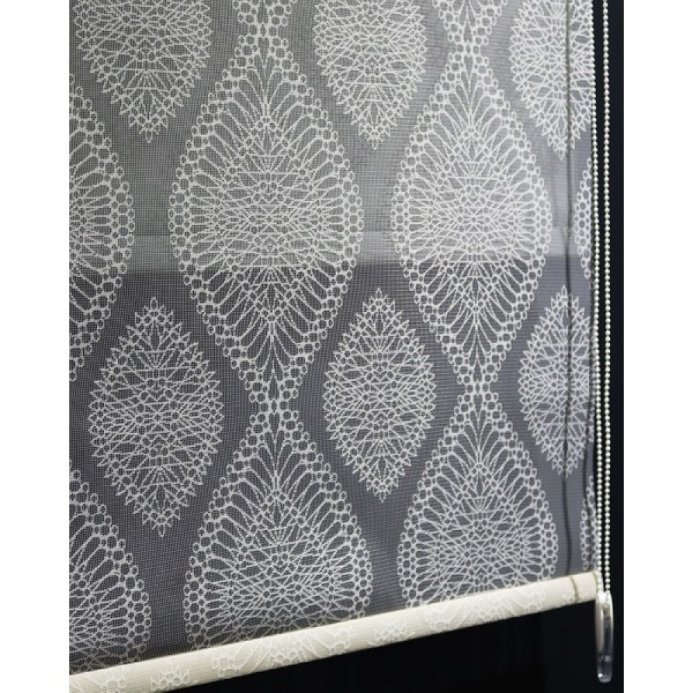 Decoviva Çift Mekanizmalı Baklava Desen Tül Gri Stor Perde Ofis Mutfak Çocuk Odası Yatak Odası Salon Perdesi - 100 x 200 cm Stor Perde Fiyatı