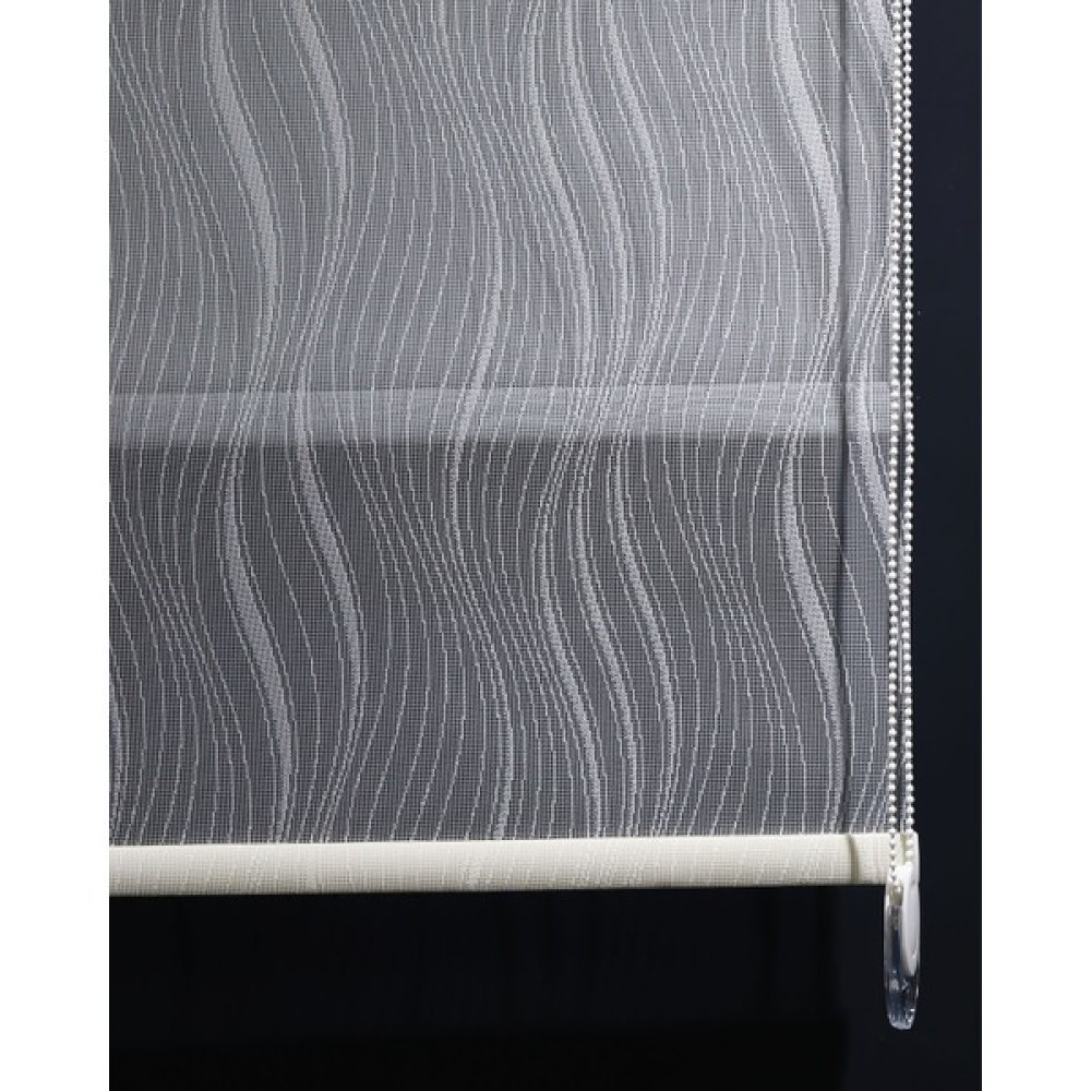 Decoviva Çift Mekanizmalı Su Dalgası Tül Gri Stor Perde Ev Ofis Mutfak Çocuk Odası Yatak Odası Salon Perdesi - 100 x 200 cm Stor Perde Fiyatı