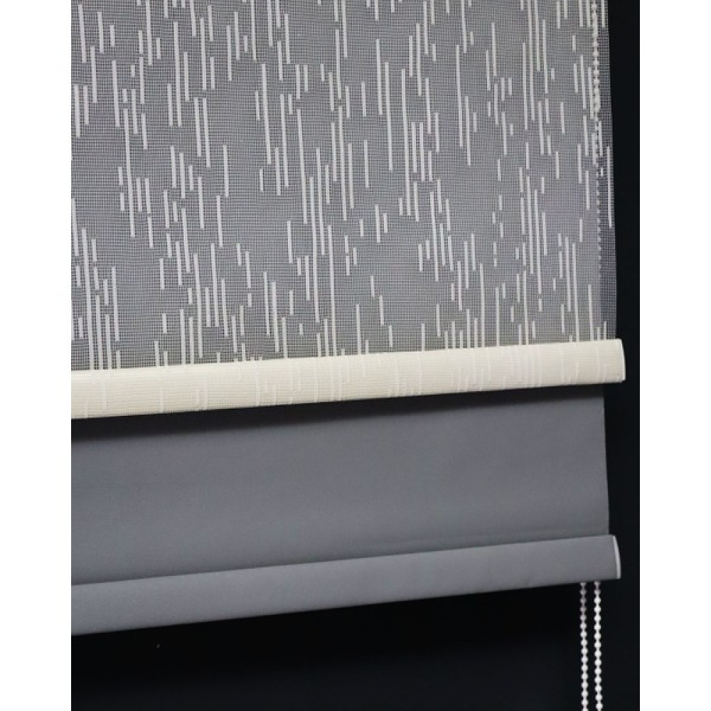 Decoviva Çift Mekanizmalı Yağmur Damlası Tül Gri Stor Perde Ofis Mutfak Çocuk Odası Yatak Odası Salon Perde - 100 x 200 cm Stor Perde Fiyatı