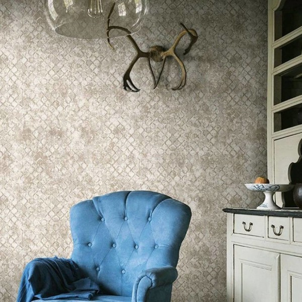 Decowall Retro Krem Geometrik Desenli Duvar Kağıdı 5013-02 Duvar Kağıdı Fiyatı
