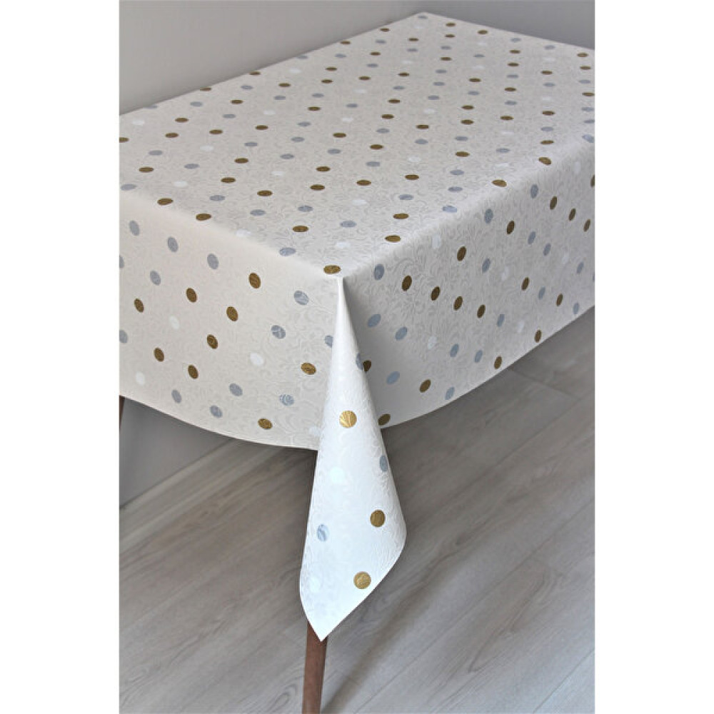 Dede Ev Tekstil Astarlı Silinebilir Pvc Muşamba Masa Örtüsü 5466678 - 130 x 160 cm - Bej Masa Örtüsü Fiyatı