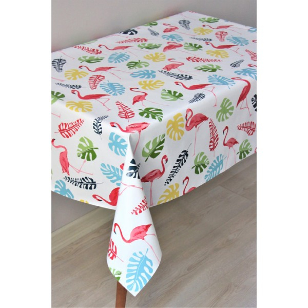 Dede Ev Tekstil Astarlı Silinebilir Pvc Muşamba Masa Örtüsü Flamingo - 8094-1 - Renkli - 100 x 140 cm Masa Örtüsü Fiyatı