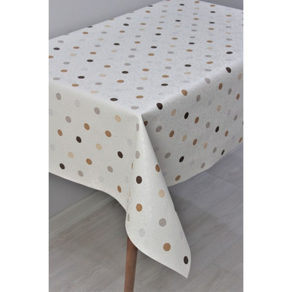 Dede Ev Tekstil Elyaf Astarlı Silinebilir Muşamba Pvc Masa Örtüsü 1035-1KHVPNL - 140 x 180 cm - Kahverengi Masa Örtüsü Fiyatı