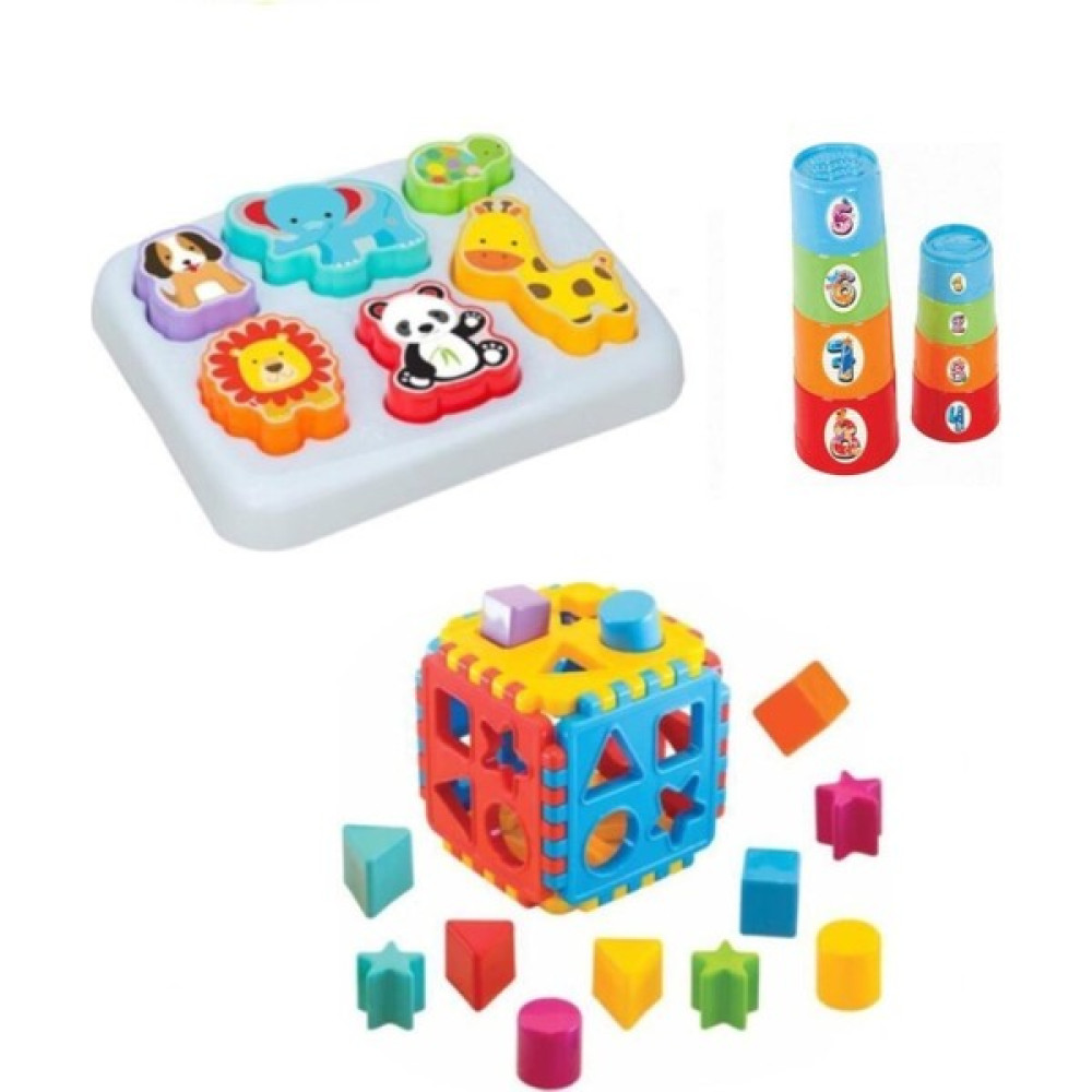 Dede Oyuncak Sevimli Hayvanlar Bultak + Silindir Kule + Bul Tak Puzzle Eğitici Zeka Geliştirici Set - Renkli Eğitici Oyuncak Fiyatı