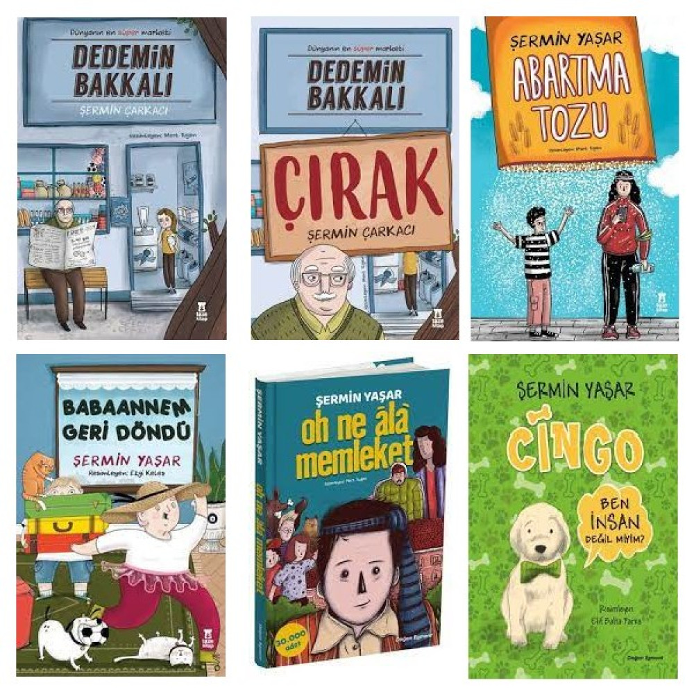 Dedemin Bakkalı - Çırak - Abartma Tozu - Cingo - Babaannem Geri Döndü - Oh Ne Ala Memleket - Şermin Yaşar 6 Kitap Set Çocuk Öykü Fiyatı